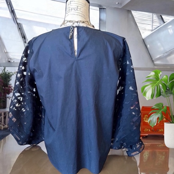 NWOT-ZARA-Women’s Black Oversized Long Sleeved Top-L - Picture 3 of 11